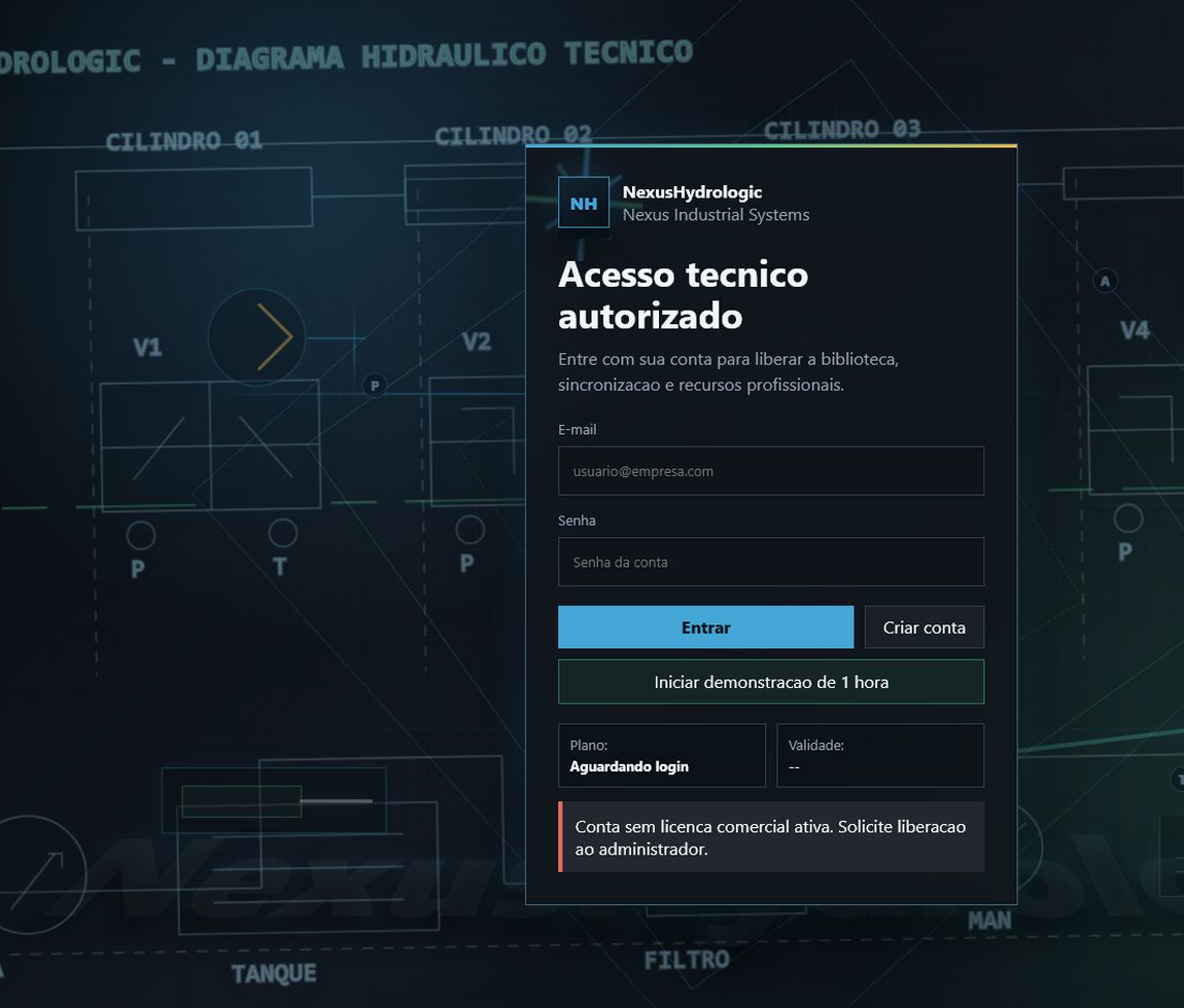 Tela real do NexusHydrologic